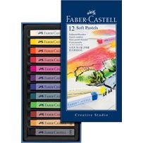 Faber Castell Soft (Chalk) Pastels - Set of 12 (full size)