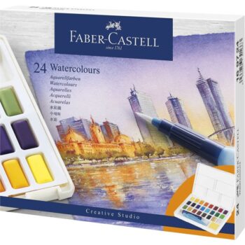 Faber Castell Watercolour Travel Set - 24 Half Pans