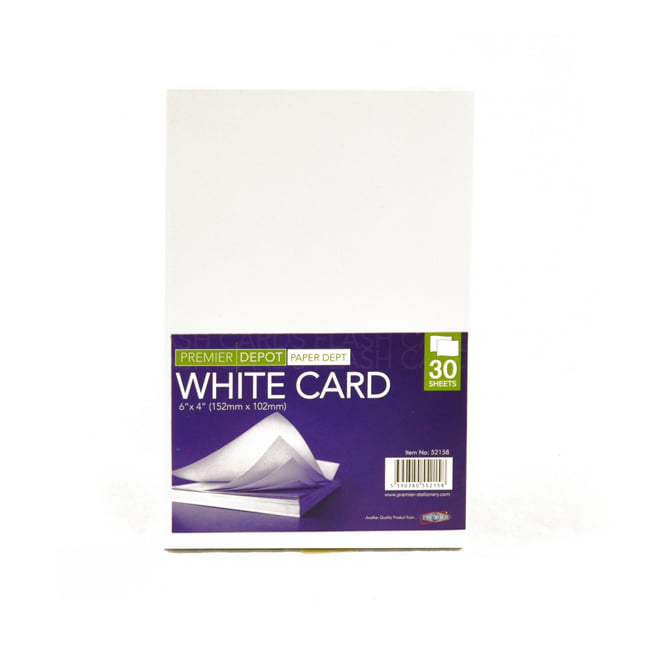 Work Cards - 6" x 4" White (pack of 30)