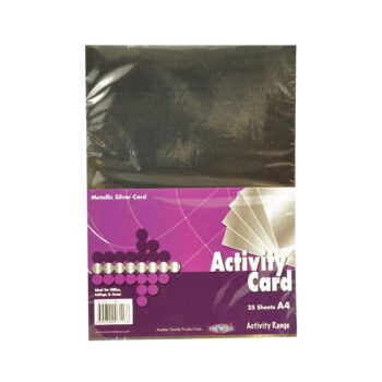 A4 Silver Colour Card - Pack of 25