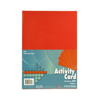 A4 Red Colour Card - Pack of 50