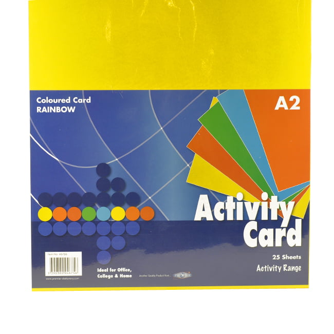 A2 Asst'd Colours Chart Card - Pack of 25