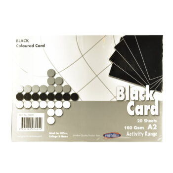 A2 Black Chart Card - Pack of 20
