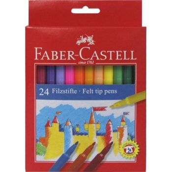 FABER CASTELL Fibre Tip Markers - Set of 24