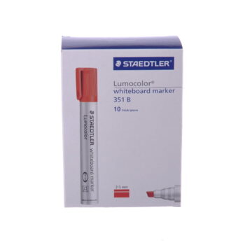 STAEDTLER Whiteboard Marker (Chisel Tip) - Box of 10 Red