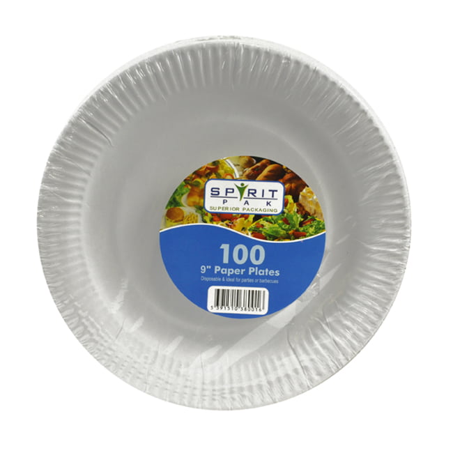 9" Paper Plates - pack of 100
