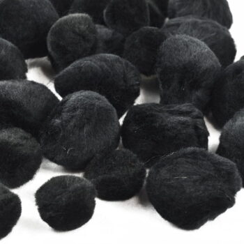 Pom Poms 25mm / 40mm Black
