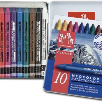 Caran D'Ache Neocolour II Water-Soluble Crayons - Box of 10
