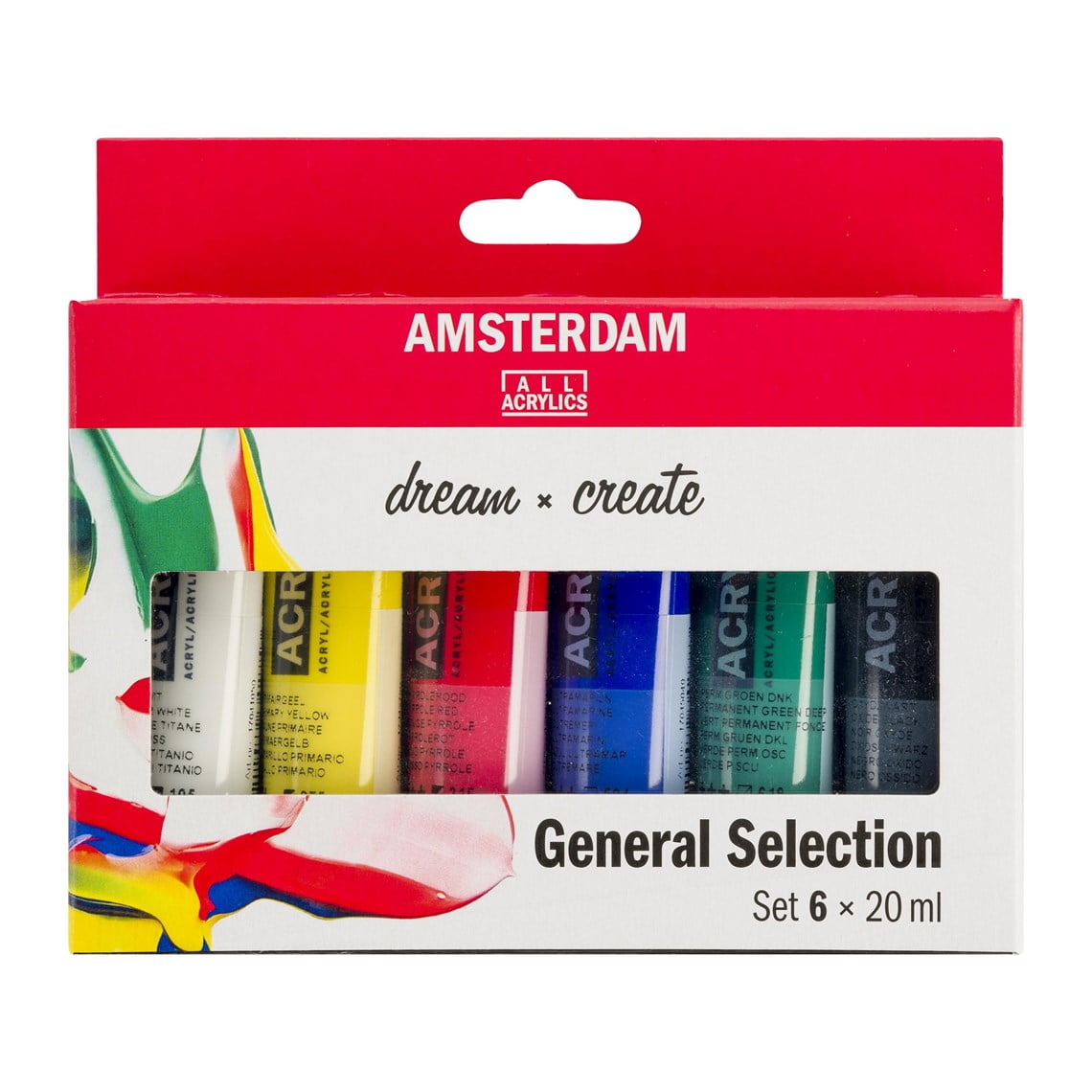 Amsterdam Acrylic Paint Set of 6 x 20ml - General Selection