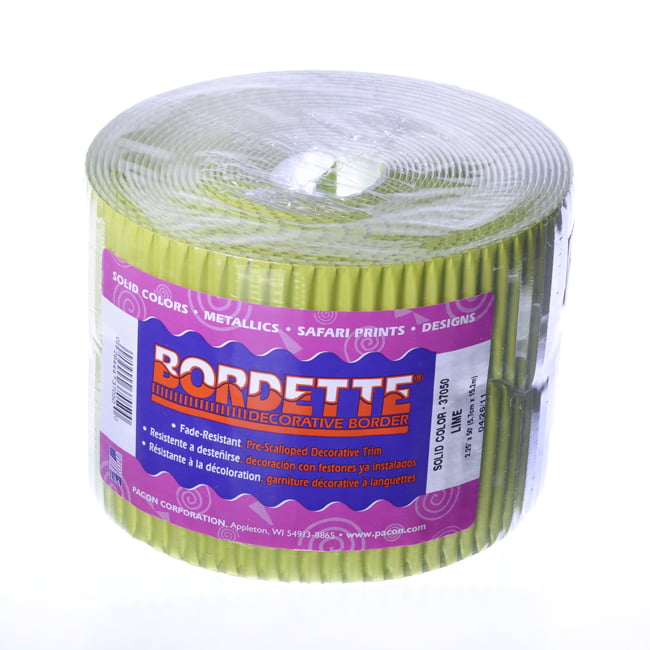 "Bordette" Corrugated Border - Lime Green