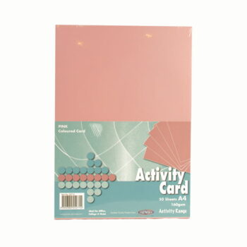 A4 Pink Colour Card - Pack of 50