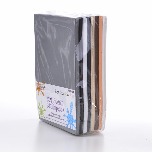 Craft Foam A5 size Natural colours - Pack of 40