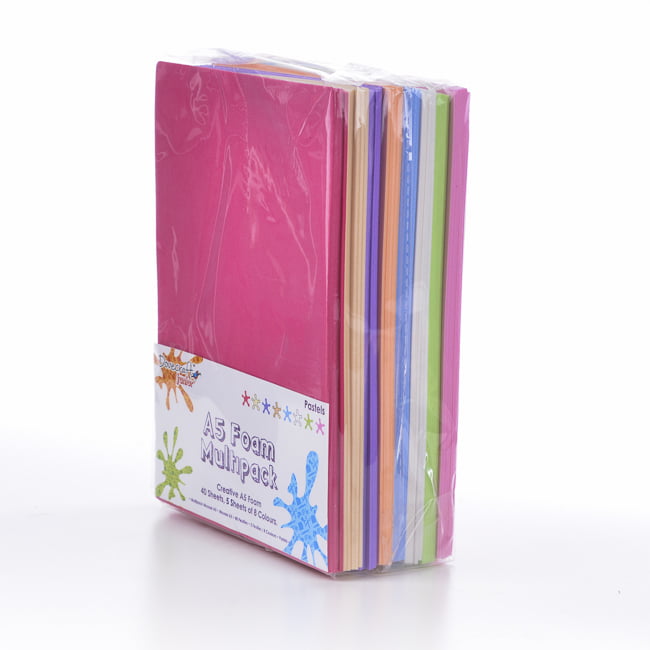 Craft Foam A5 size Pastel Colours - Pack of 40
