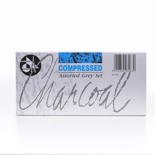 Compressed Charcoal - Box of 12 Greys