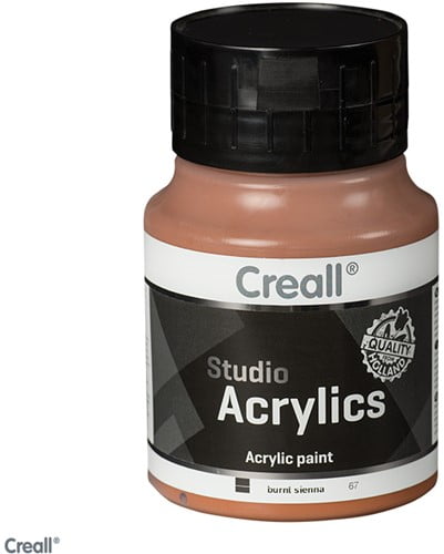 Creall Studio Acrylic Paint 500ml - Burnt Sienna