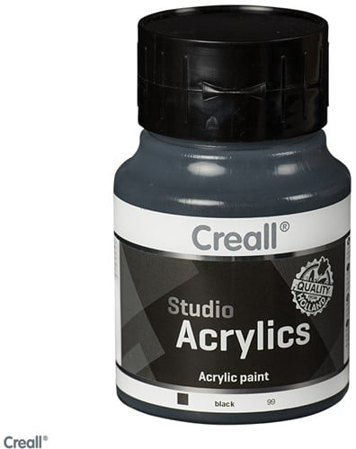 Creall Studio Acrylic Paint 500ml - Black