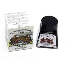 Winsor & Newton Drawing Ink - Deep Red 14ml