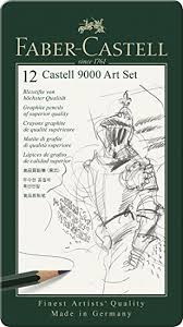 Faber Castell "9000" Set of 12 Pencils - 8B to 2H