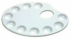 Small Kidney-shaped palette with thumb hole - 6601