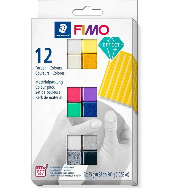 FIMO Multi Block Set 12 x 25g blocks - multi-colour modeling clay