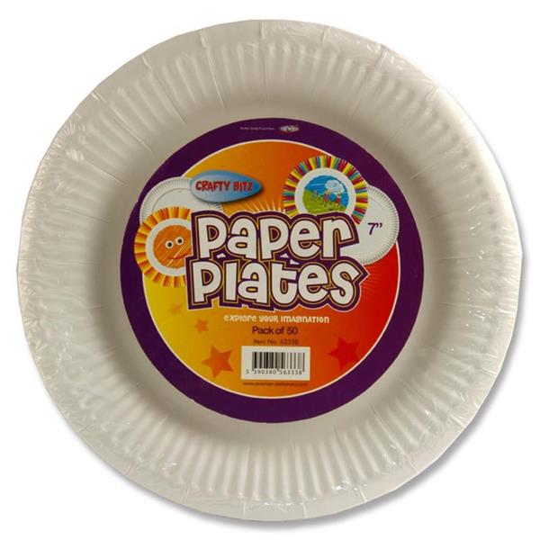7" Paper Plates - pack of 50