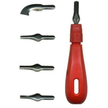 Lino cutter Set - 5 blades + handle