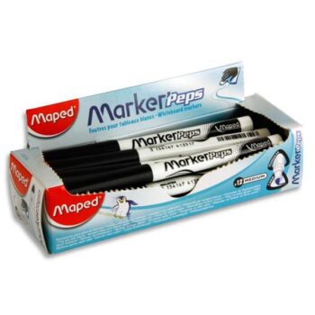Maped Whiteboard Markers (Slim) - Box of 12 Black