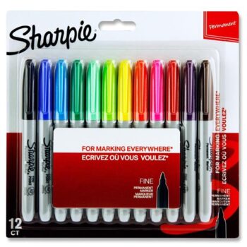 Sharpie Set of 12 asstd Fine Markers