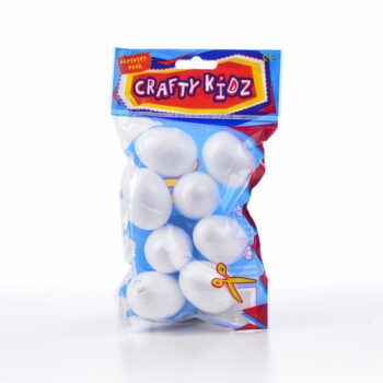 Polystyrene Shapes - Eggs (Pack of 8) 50mm