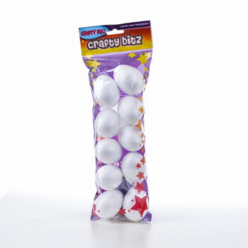 Polystyrene Shapes - Eggs (Pack of 10) 70mm