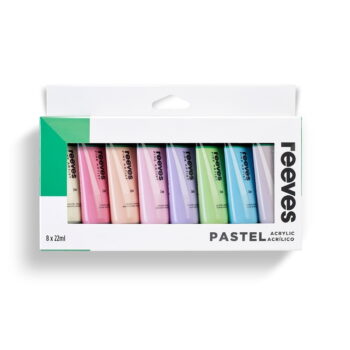Reeves Acrylic Set of 8 x 22ml tubes - Pastel Set