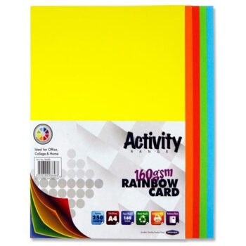 A4 Col. Card Asstd Strong Colours - Pack of 250 (Value Pack)