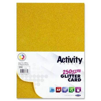 A4 GLITTER Card (10 Sheets) - Gold