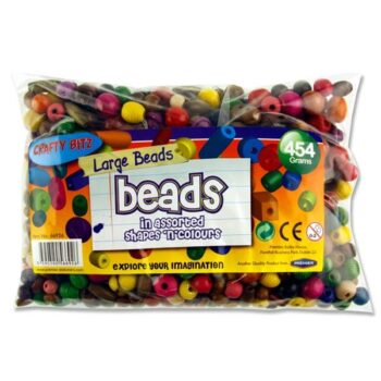 Large Wooden Bead assortment - 454g Bag