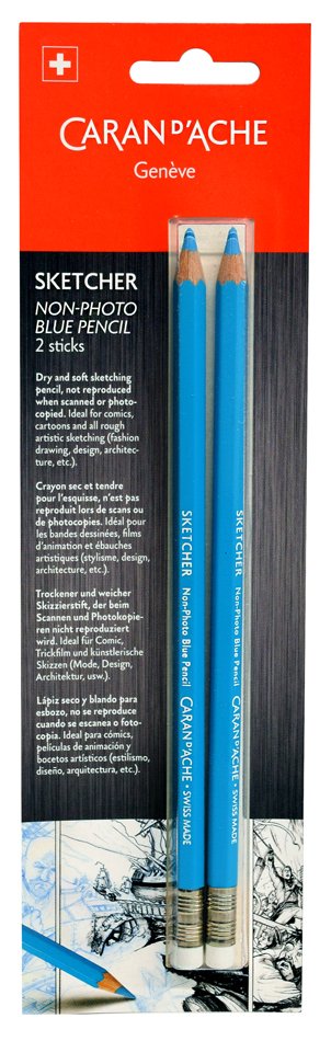 Caran Dache Non-Photo Blue Pencils - Set of 2