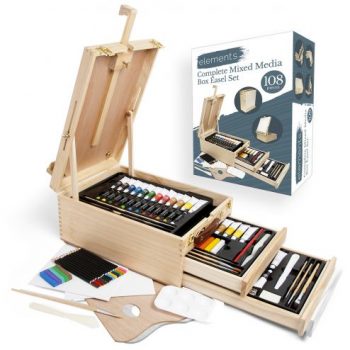 Complete Mixed Media Box Easel Set 108 pieces - Elements