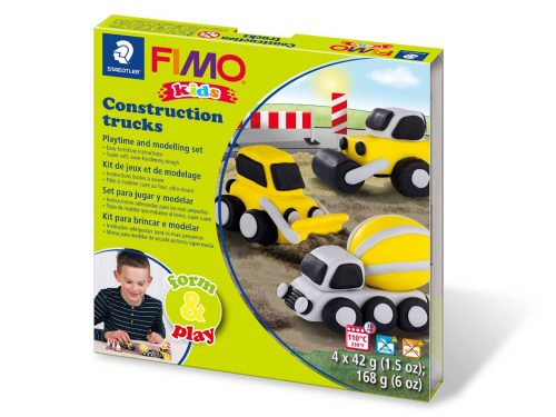 FIMO Kids Construction Trucks Set 168g Ages 8 plus - modelling set