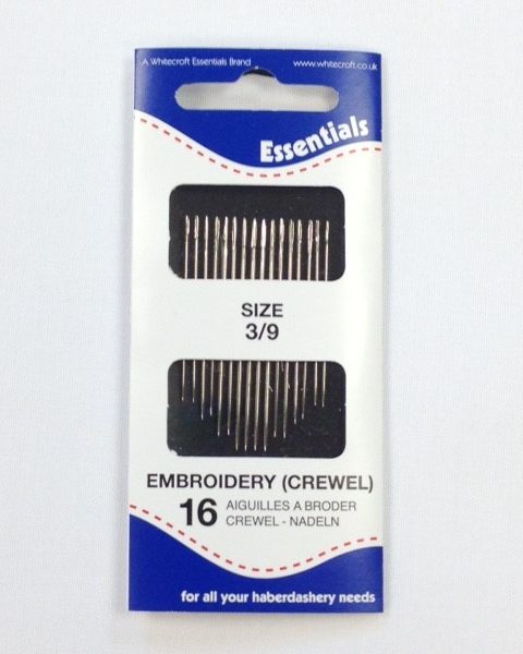 Crewel Embroidery Needles sizes 3/9 - 16 pieces by Art and Craft Online Shop