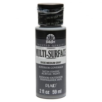 "Folk Art" Multi Surface Acrylic 59ml - Medium Grey (2933)