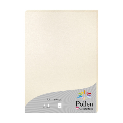 Pollen A4 Iridescent Ivory Card 210g - Pack of 25