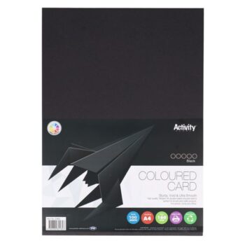 A4 Black Colour Card - Bulk Pack of 100
