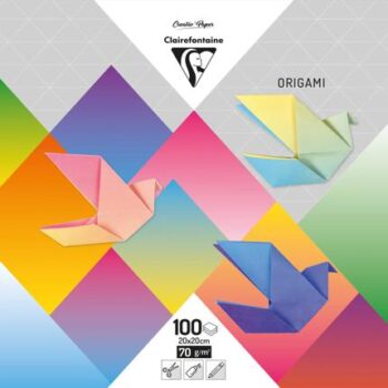 Origami Paper Assorted Soft Colours - Pack of 100 (20x20cm)