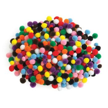Pom Poms MINI SIZE 1000 (10mm) assorted colours