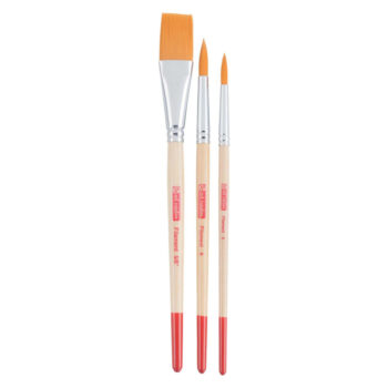 Set of 3 Synthetic Brushes - Wash & Round